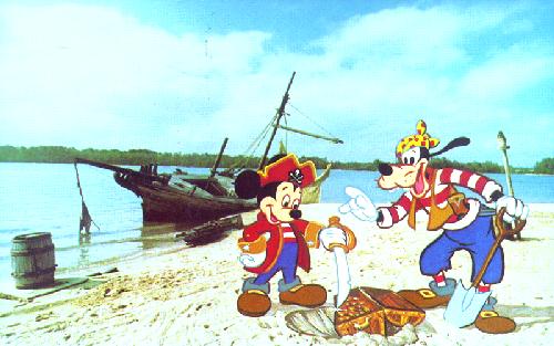 0111-0375 MICKEY MOUSE AND GOOFY ON DISCOVERY ISLAND